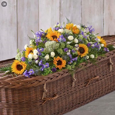 Sunflower Mix Casket Spray