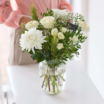 Neutral Flowers in Vase