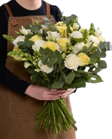 Cream and White Hand Tied