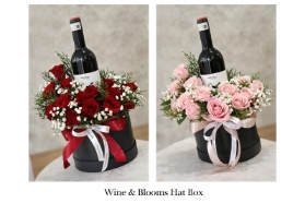 Wine & Blooms Hat Box